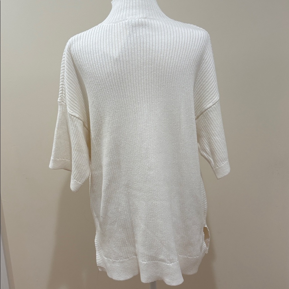 Haven Well Within Ribbed Mock Neck Short Sleeve Sweater - Picture 4 of 6